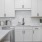 Quartz countertops with tile backsplash