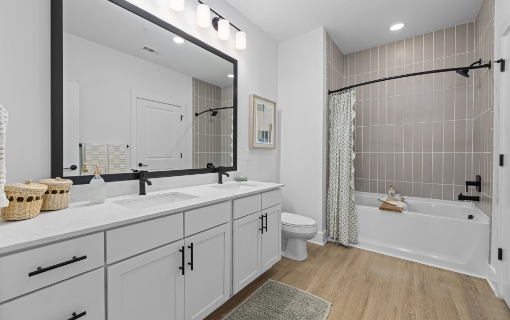 A2 - 1 bedroom floorplan layout with 1 bathroom and 865 square feet (Spa-Inspired Bathroom)