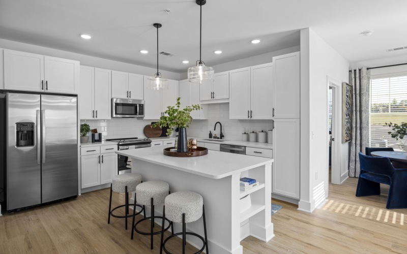 Well-lit kitchen with ample counter space