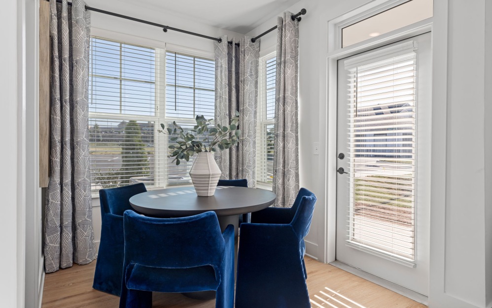 B2 - 2 bedroom floorplan layout with 2 bathrooms and 1266 - 1318 square feet (Elegant Dining Area)